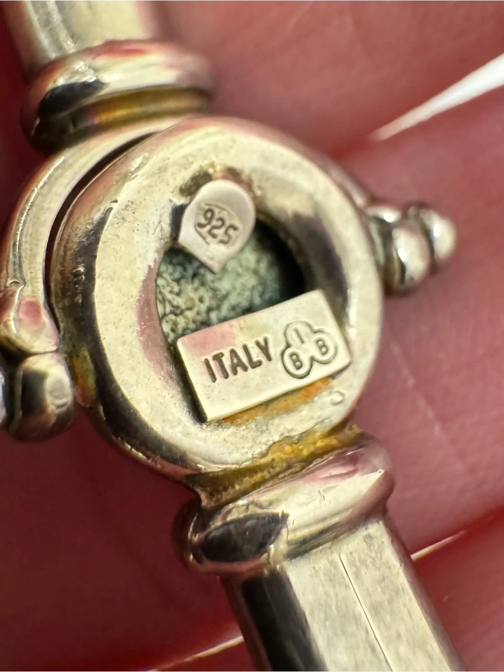 SilverTextured  Bangle Bracelet IBB Italy